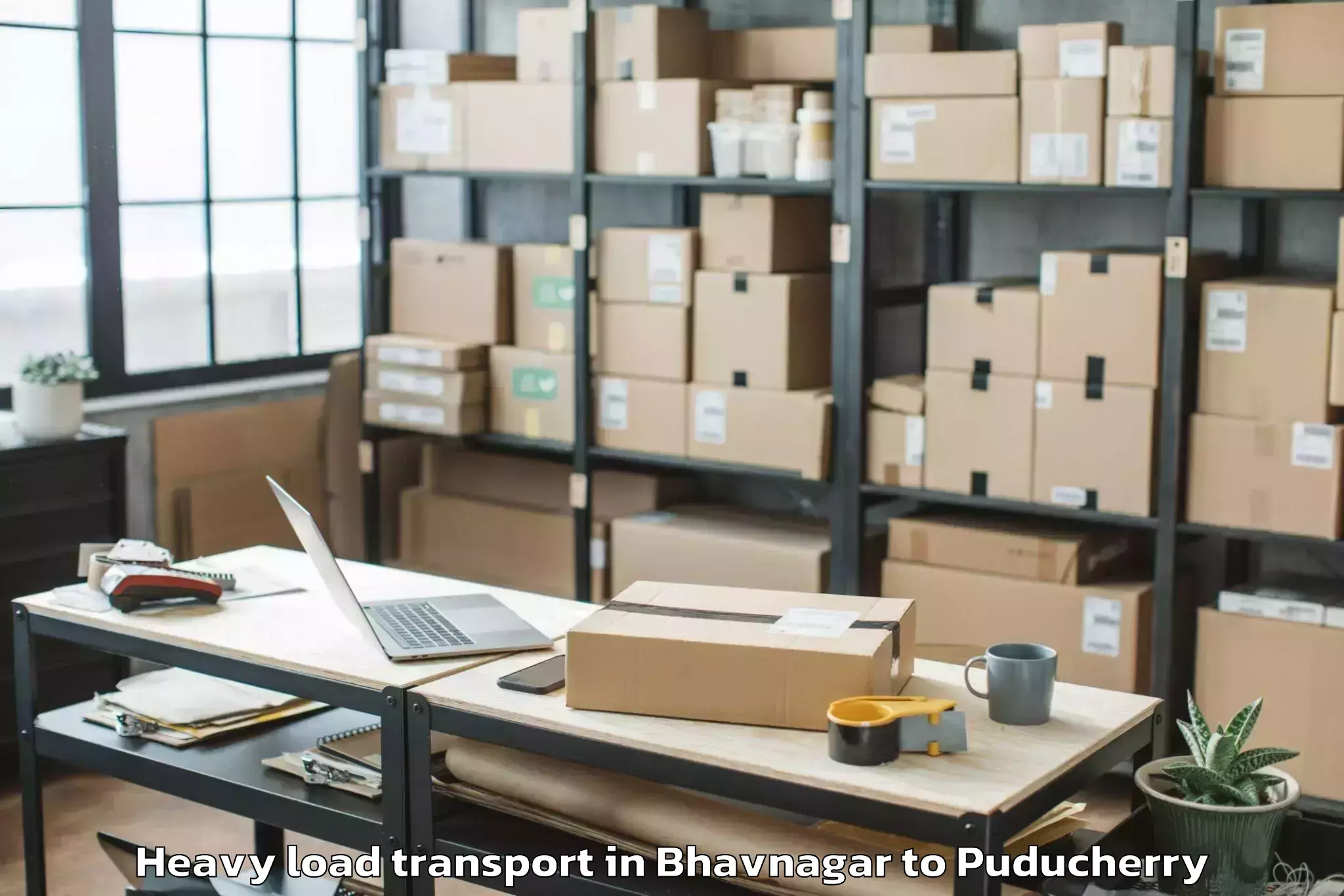 Professional Bhavnagar to Pondicherry Heavy Load Transport